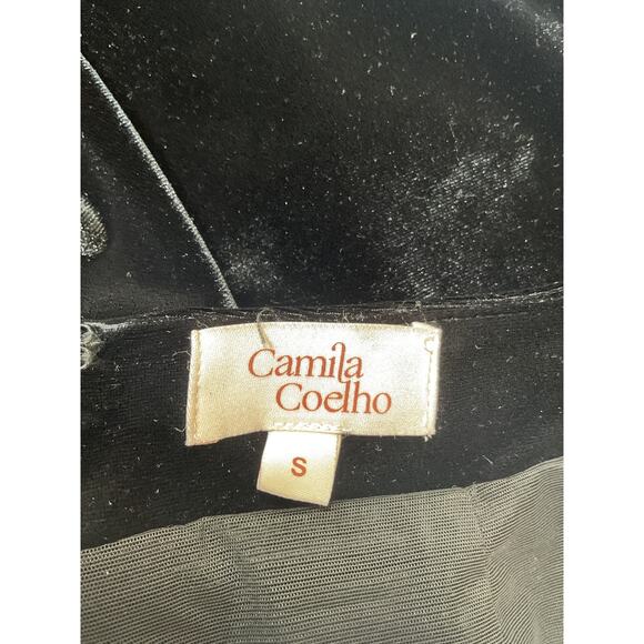 Camila Coelho 'Lori' Black Velvet Mini Skirt Size S - Picture 4 of 5